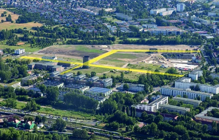 Luftbild der Baufläche