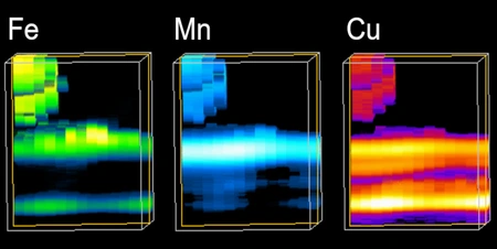 Distributions of individual elements after 10,000 charge cycles
