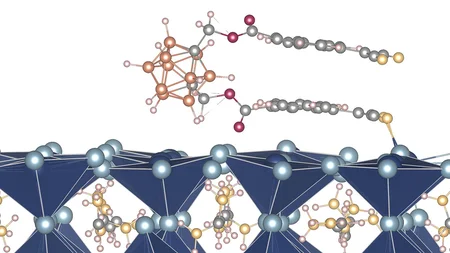 Molekülstruktur mit vernetzten Atomen und komplexen Bindungen