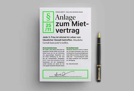 Dokument Anlage zum Mietvertrag © PEIX Agentur für Design & Kommunikation GmbH