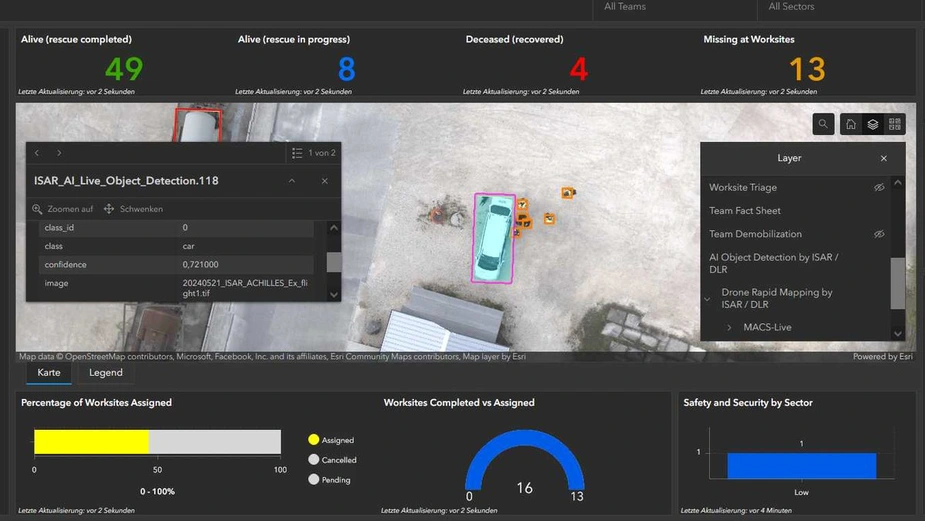 Screenshot UN-INSARAG situation system ICMS. Credit: DLR (CC BY-NC-ND 3.0)