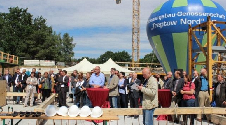 Grundsteinlegung am HumboldtEck, Wohnungen Neubau Berlin Adlershof. Bild: © WISTA